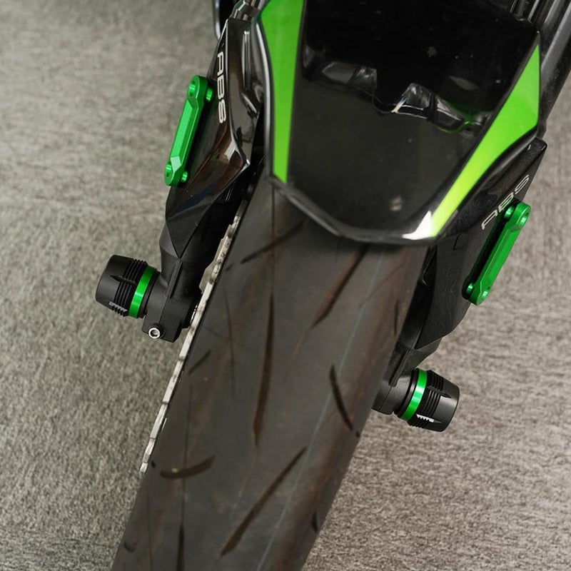 MOWOK Fit For Yamaha R9 YZF-R9 YZFR9 YZF r9 2024 2025 Motorcycle Accessories frame sliders Front Rear Wheel Axle Fork Slider Crash Protector Protection (Black) - Image 5